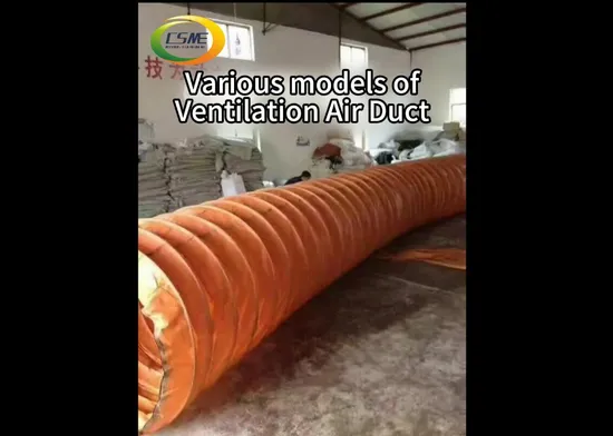 Duto de ventilação flexível de aço espiral de PVC flexível resistente a chamas com pressão negativa