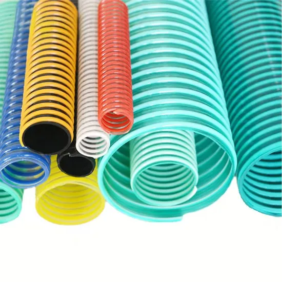 Conduíte de plástico corrugado duplo de oxigênio com fibra trançada, mangueira de PVC, mangueira de sucção em hélice de PVC com superfície corrugada ou plana