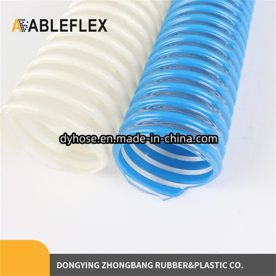 Bomba de água espiral de sucção e descarga de plástico flexível de PVC de 51 mm ou mangueira de sucção