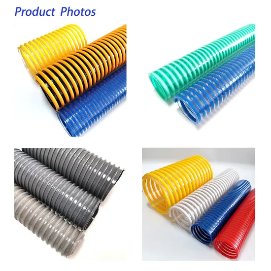 Mangueiras de sucção helicoidais de PVC / Mangueira de descarga de água / Ar / Pó 51 mm / 75 mm / 102 mm