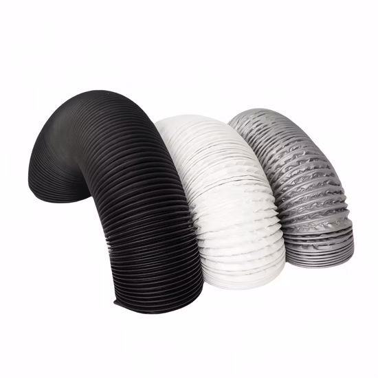 Duto de ar flexível de alumínio e PVC para sistema de ventilação de ar condicionado