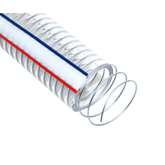 Mangueira de aço PVC espiral transparente para irrigação e drenagem de fazendas
