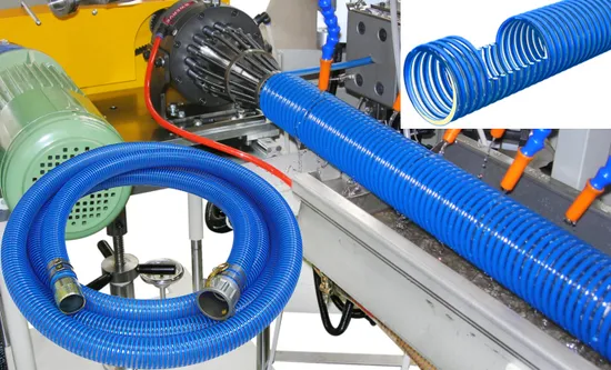 Mangueira de sucção em hélice de PVC usada para transporte e sucção de água