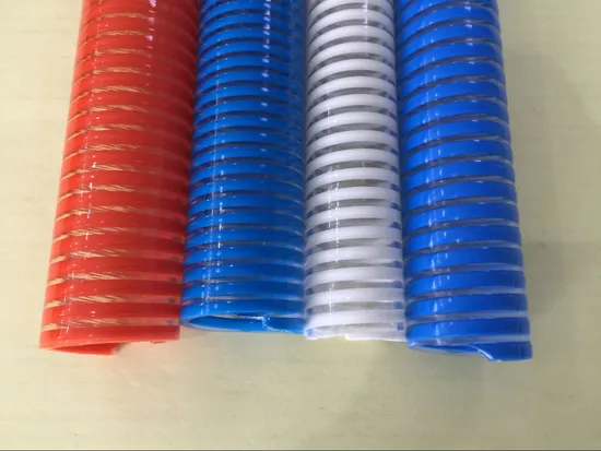 Mangueira de sucção helicoidal de PVC flexível de plástico para serviço médio