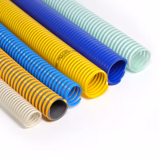 Mangueira espiral de PVC flexível para água e sucção de PVC em hélice de PVC