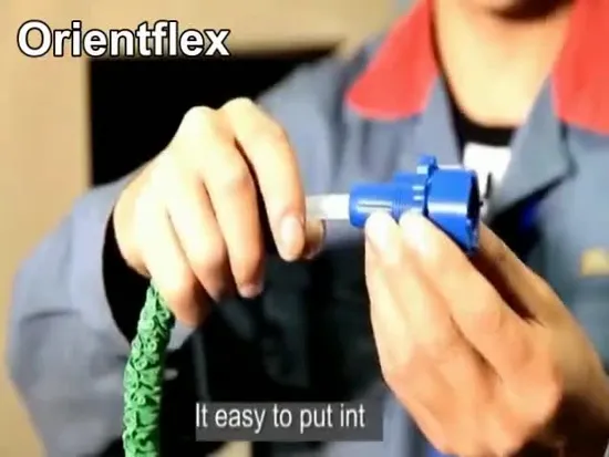 Mangueira de jardim autoexpansível e dobrável de 100 pés