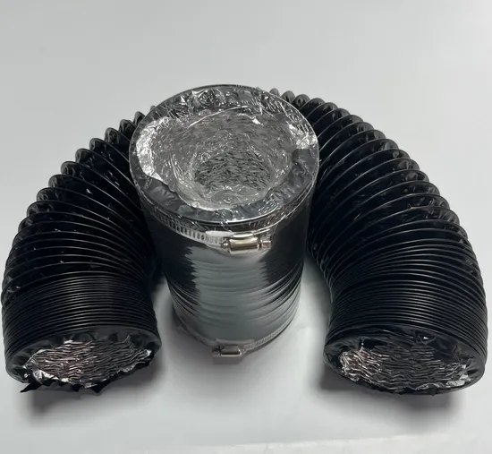 Sistema de ventilação para estufa e hidroponia 4 polegadas 100 mm 8 pés PVC folha de alumínio duto de ventilação flexível