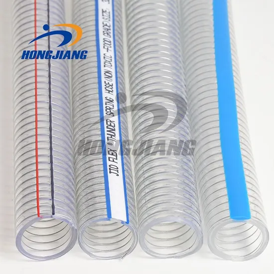 Mangueira de PVC transparente de grande diâmetro com hélice de fio de aço 10′′ 12′′ 14′′