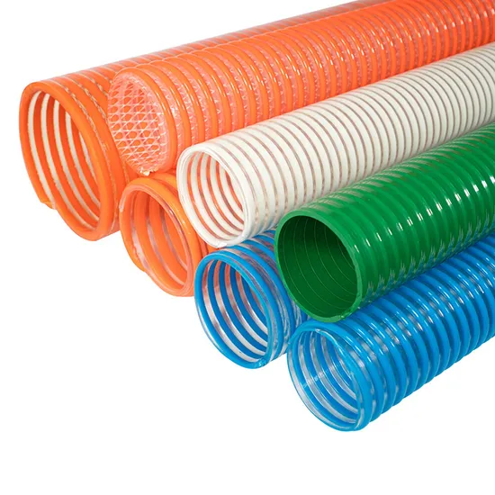 Mangueira de sucção e descarga de PVC corrugado Mangueira espiral de PVC helicoidal para sucção